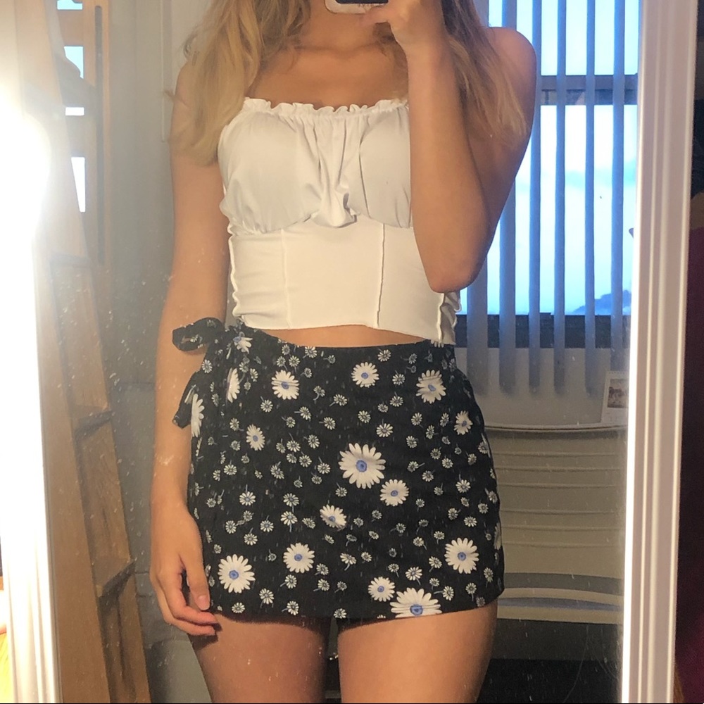F21 Floral Grunge Skort